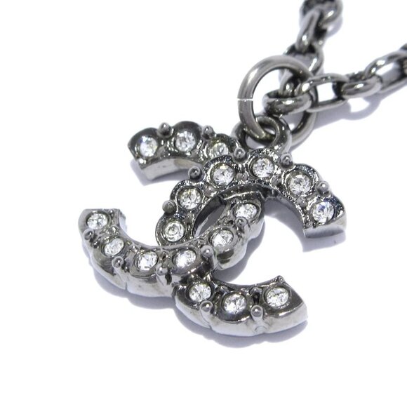 CHANEL - Black Cream Clear Hardware Fake Pearl Rhinestones Necklace - Picture 1 of 6